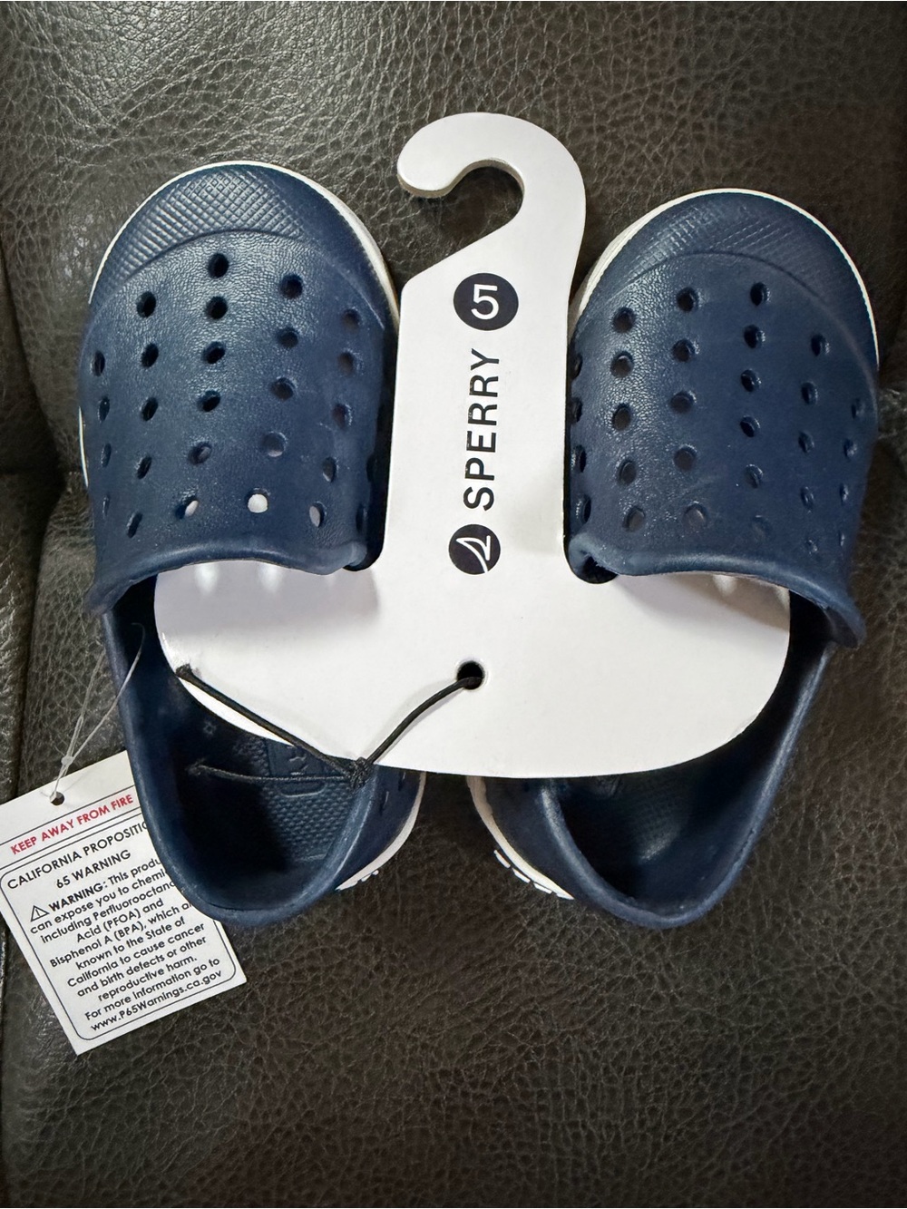 NWT Sperry Kids Navy Slip On Water Shoes - Size 5